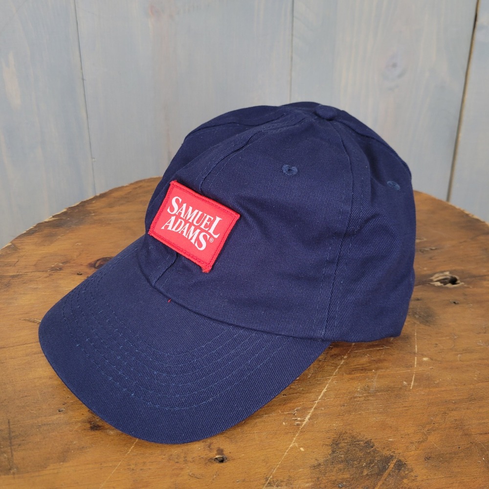 Samuel Adams Baseball Cap Mens OS Navy Blue Adjustable Logo Patch Dad Hat